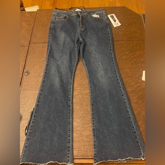 Vanilla Star Lace Up Flare Jeans - Picture 1 of 6